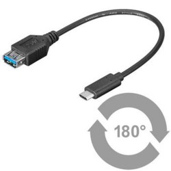 PremiumCord Adaptér USB-C (M) - USB 3.0 A (F), 0,2 m