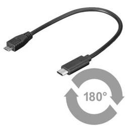 Kabel USB adapter USB 3.1 konektor C/male - USB 2.0 konektor Micro-B/male, 0.2m