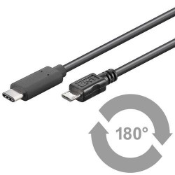 KABEL USB 3.1 konektor C/male - USB 2.0 konektor Micro-B/male, 0.6m