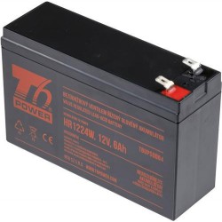 T6 POWER olověný akumulátor HR1224W, 12V, 6Ah