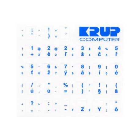polepka na klávesnici - modrá, česká