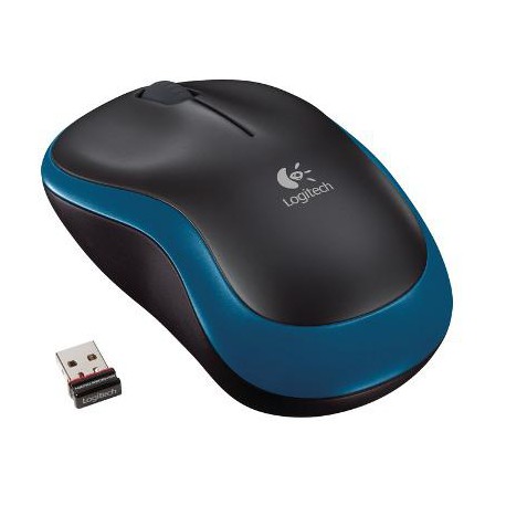 Logitech M185 nano/Kancelářská/Optická/Bezdrátová USB/Modrá