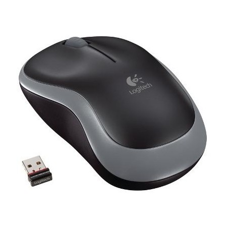 Logitech M185/Kancelářská/Optická/1 000 DPI/Bezdrátová USB/Šedá
