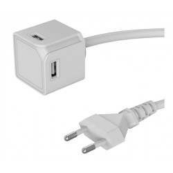 Zásuvka prodluž. PowerCube USBcube EXTENDED 4x USB-A White (3A), kabel 1,5m