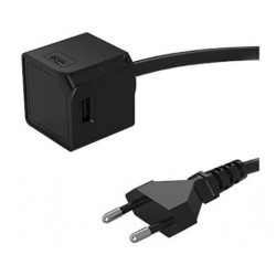 Zásuvka prodluž. PowerCube USBcube EXTENDED A+C Black (2x USB-A, 2x USB-C, 3A), kabel 1,5m