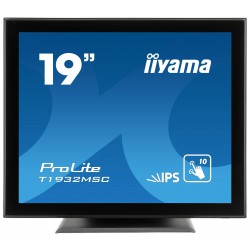 19" iiyama T1932MSC-B5AG: IPS, SXGA, capacitive, 10P, 250cd/m2, VGA, HDMI, DP, černý