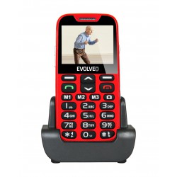 EVOLVEO EasyPhone EG, mobilní telefon pro seniory s nabíjecím stojánkem (černá barva)