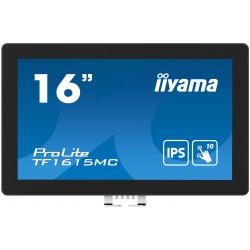 16" iiyama TF1615MC-B1: FHD,10P,IP65,HDMI,DP,VGA