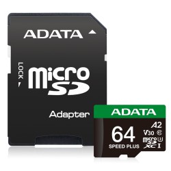 Adata Speed Plus/Micro SD/64GB/UHS-I U3 / Class 10/+ Adaptér