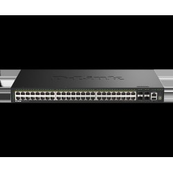 D-Link DGS-1530-52P/E 48 Ports GE PoE(30W) + 4 Ports 10G SFP+ Smart Managed Switch, 370W