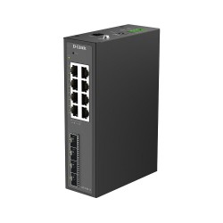 D-Link DIS-210G-12 12-Port Gigabit Industrial Smart Managed Switch with 4 x SFP Ports