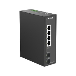 D-Link DIS-100G-06 6-Port Gigabit Industrial Unmanaged Switch with 2 x SFP Ports