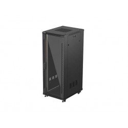 19"  VOLNĚ STOJÍCÍ RACKOVÁ SKŘÍŇ 32U/600X800 (FLAT PACK) S PROSKLENÝMI DVEŘMI ČERNÁ LANBERG