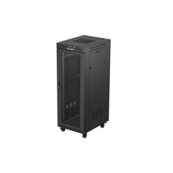 19"  VOLNĚ STOJÍCÍ RACKOVÁ SKŘÍŇ 32U 600X800 ČERNÁ LCD PERFOROVANÁ DVÍŘKA LANBERG (PLOCHÉ BALENÍ)