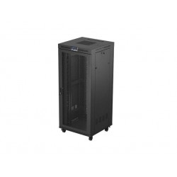 19"  VOLNĚ STOJÍCÍ RACKOVÁ SKŘÍŇ 37U 800X800 ČERNÁ LCD PERFOROVANÁ DVÍŘKA LANBERG (PLOCHÉ BALENÍ)
