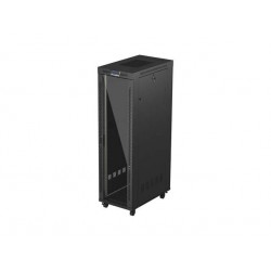 19"  VOLNĚ STOJÍCÍ RACKOVÁ SKŘÍŇ 42U/600X1000 (FLAT PACK) S PROSKLENÝMI DVEŘMI LCD ČERNÁ LANBERG V2