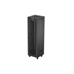 19"  VOLNĚ STOJÍCÍ RACKOVÁ SKŘÍŇ 42U/600X600 (FLAT PACK) SE SÍŤOVÝMI DVEŘMI LCD ČERNÁ LANBERG V2