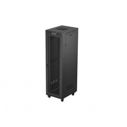 19"  VOLNĚ STOJÍCÍ RACKOVÁ SKŘÍŇ 42U/600X800 (FLAT PACK) SE SÍŤOVÝMI DVEŘMI LCD ČERNÁ LANBERG V2