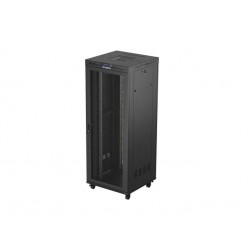 19"  VOLNĚ STOJÍCÍ RACKOVÁ SKŘÍŇ 42U 800X800 ČERNÁ LCD PERFOROVANÁ DVÍŘKA LANBERG (PLOCHÉ BALENÍ)