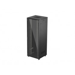 19" VOLNĚ STOJÍCÍ RACKOVÁ SKŘÍŇ 47U 800X800 ČERNÉ SKLENĚNÉ DVEŘE LANBERG (PLOCHÉ BALENÍ)