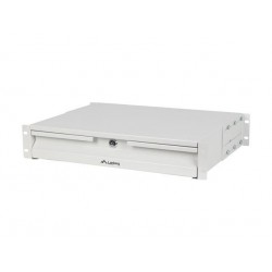19" 2U 360MM ŠEDÁ SKŘÍŇOVÁ ZÁSUVKA LANBERG (2U/483X360MM NOSNOST DO 90KG, 4BODOVÁ MONTÁŽ)