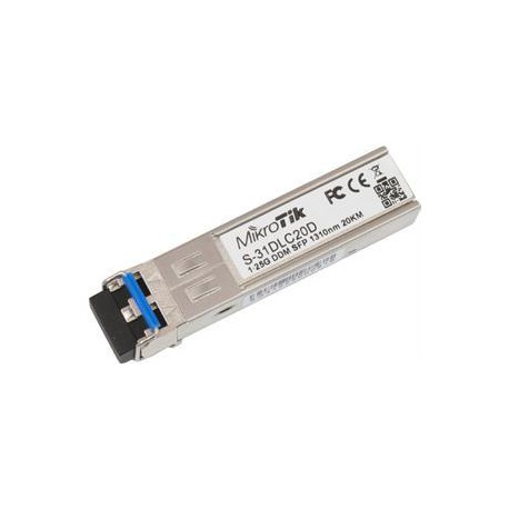 MikroTik SFP modul S-31DLC20D, SM, 20km, 1.25G, 2x LC