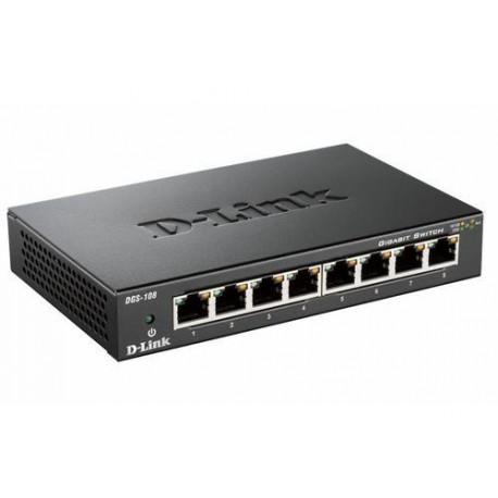 D-Link DGS-108 kovový 8-port 10/100/1000 Switch