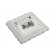 Zásuvka Solarix CAT5E UTP 2 x RJ45 pod omítku bílá
