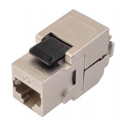 Samořezný keystone Solarix CAT6A STP RJ45 SXKJ-10G-STP-BK-SA Component Level a 4PPoE certifikace