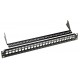 19" modulární neosazený patch panel Solarix 24 portů černý 1U SX24M-0-STP-BK-UNI