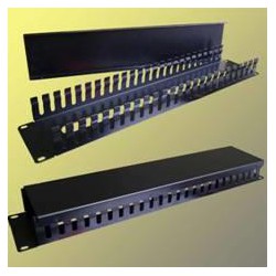 Vyvazovací panel 19" 2U kov Lišta Průchozí černý