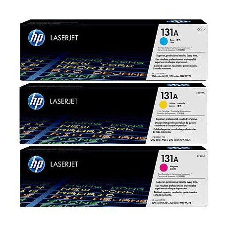 HP 131A trojbalení - azurová, purpurová, žlutá