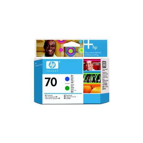 HP no 70 modrá a zelená tisková hlava, C9408A