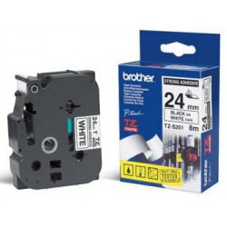 TZE-S251,  bílá/černá, 24mm