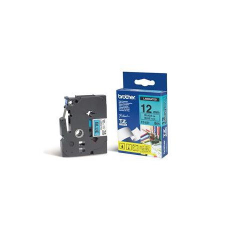 TZE-531,  modrá/černá, 12mm