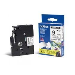 TZE-FX221,  bílá/černá, 9 mm, s flexibilní páskou