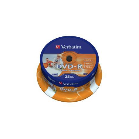 VERBATIM DVD-R(25-Pack)Spindl/Printable/16x/4.7GB
