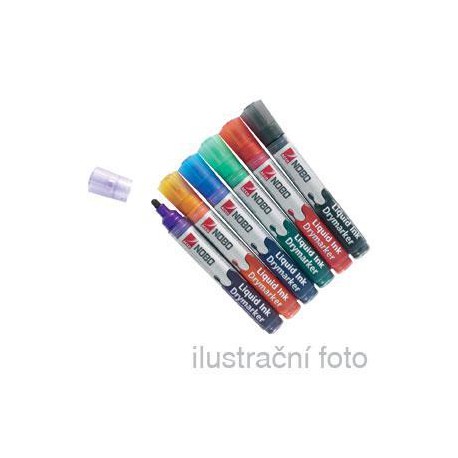 Popisovač NOBO 3-in-1 LIQUID INK tenký, mix