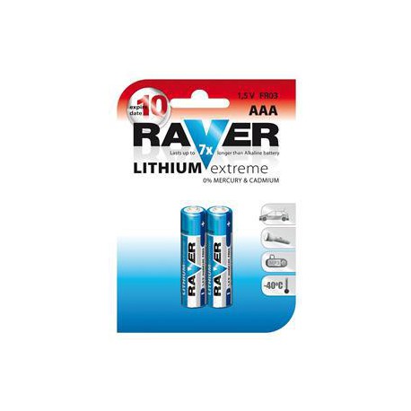 Lithiová baterie RAVER 2x AAA