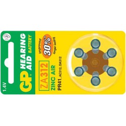 Baterie do naslouchadel GP ZA312 - 6ks