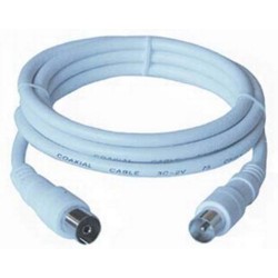 KABEL anténní TV propojovací kabel 2.0m, 75 Ohm, IEC male-female