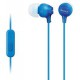 SONY sluchátka MDR-EX15AP, handsfree, modré