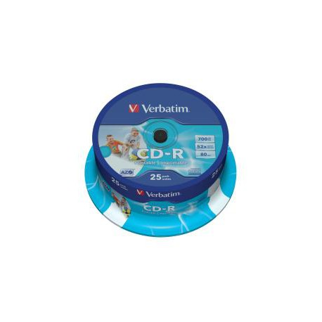 VERBATIM CD-R(25-Pack)Spindle/Printable/52x/700MB