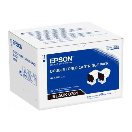 Double pack Toner Black -  Epson WorkForce AL-C300